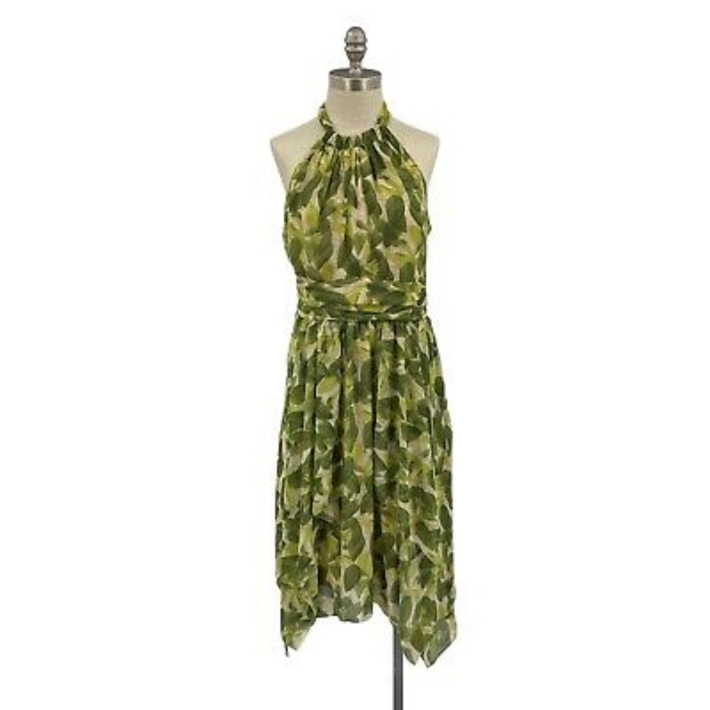 NWTs Vince Camuto Halter Backless Lead Print Dress sz 6
